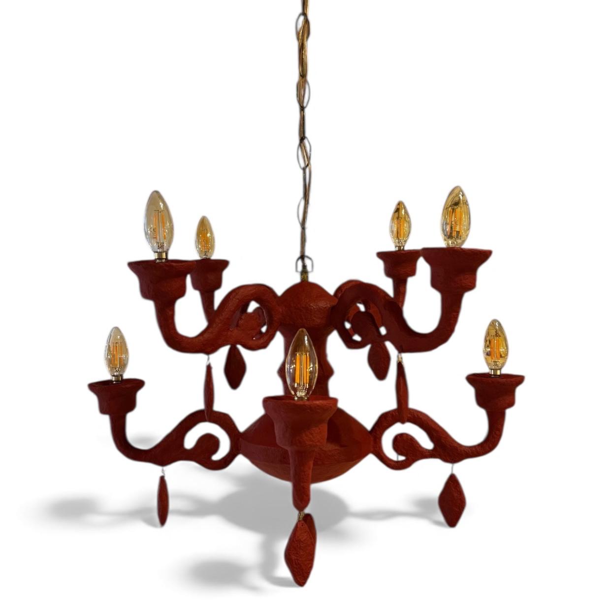 Chandelier Velvet Red Avize - nowshopfun