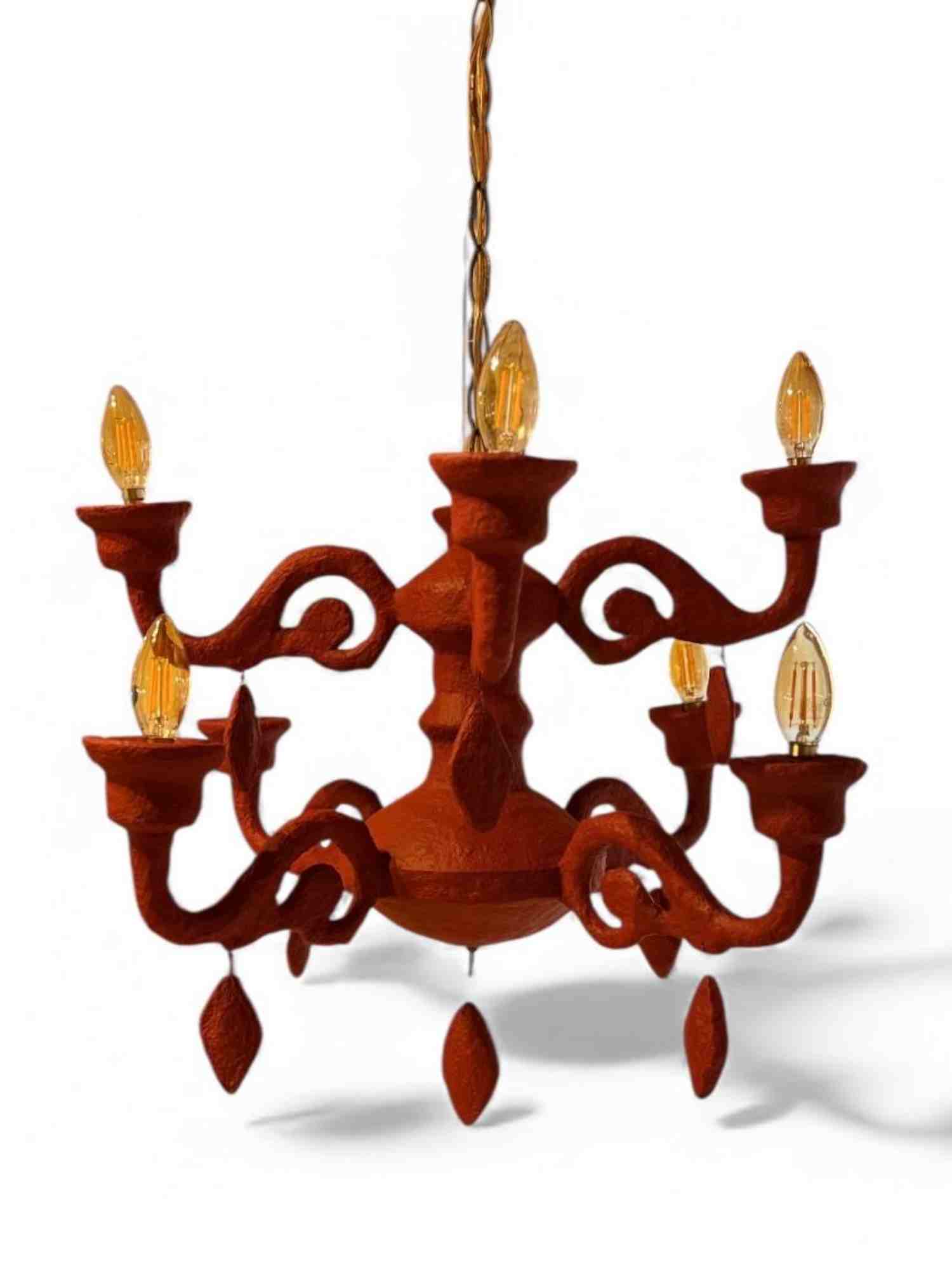 Chandelier Velvet Red Avize - nowshopfun
