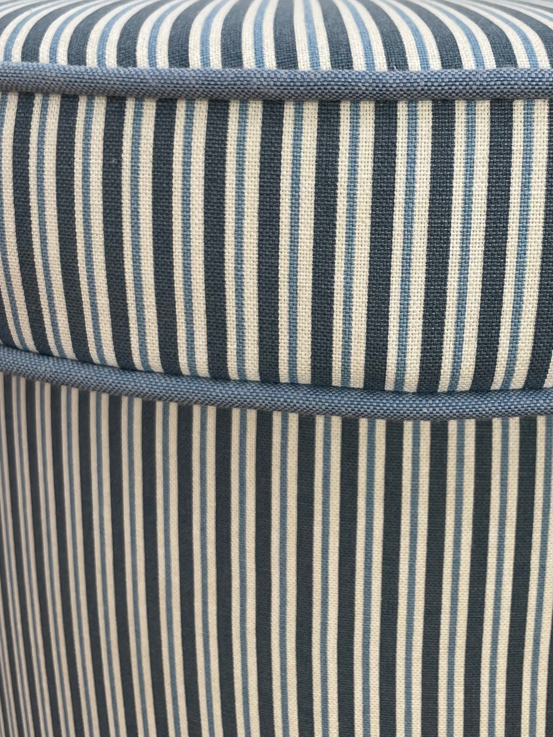 Gigi, 100% Cotton Striped Pouf
