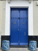 Blue Blossom, Doğal Dokulu Puf/ Yan Sehpa