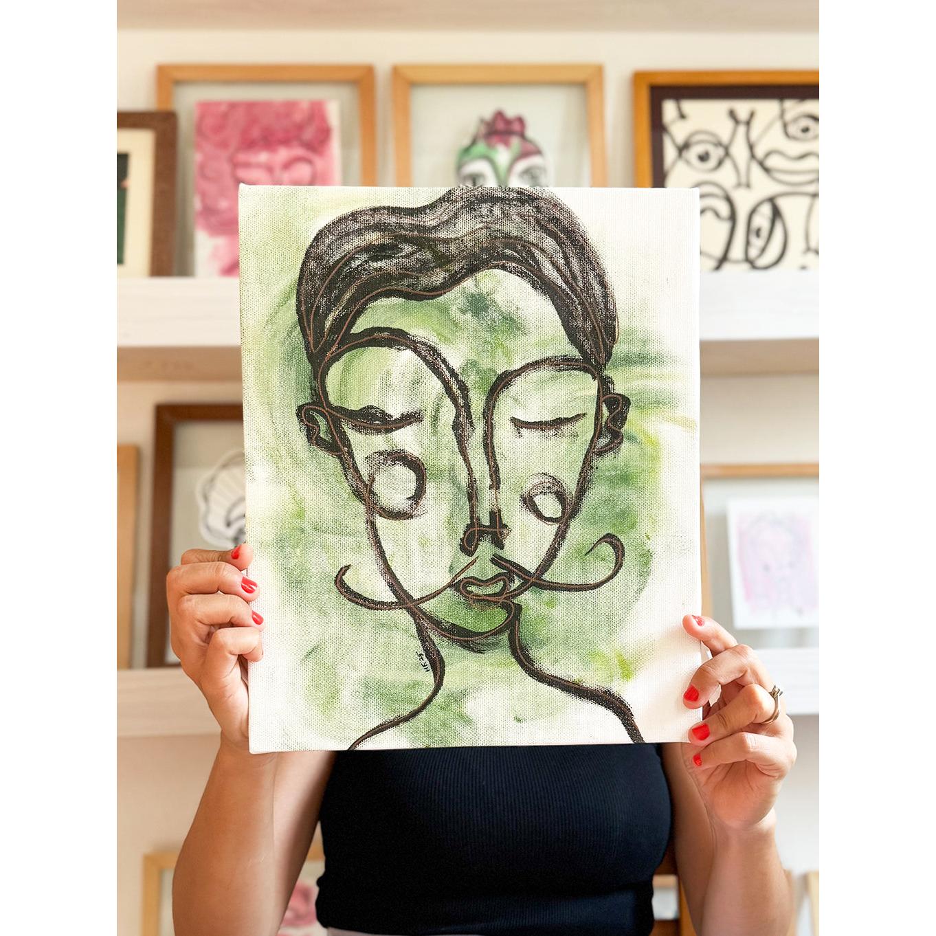 Kanvas Renkli Portre Serisi - 04