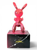 İkonik Balon Tavşan Heykeli | Pembe Krom Love Edition