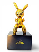 İkonik Balon Tavşan Heykeli | Gold Krom Love Edition