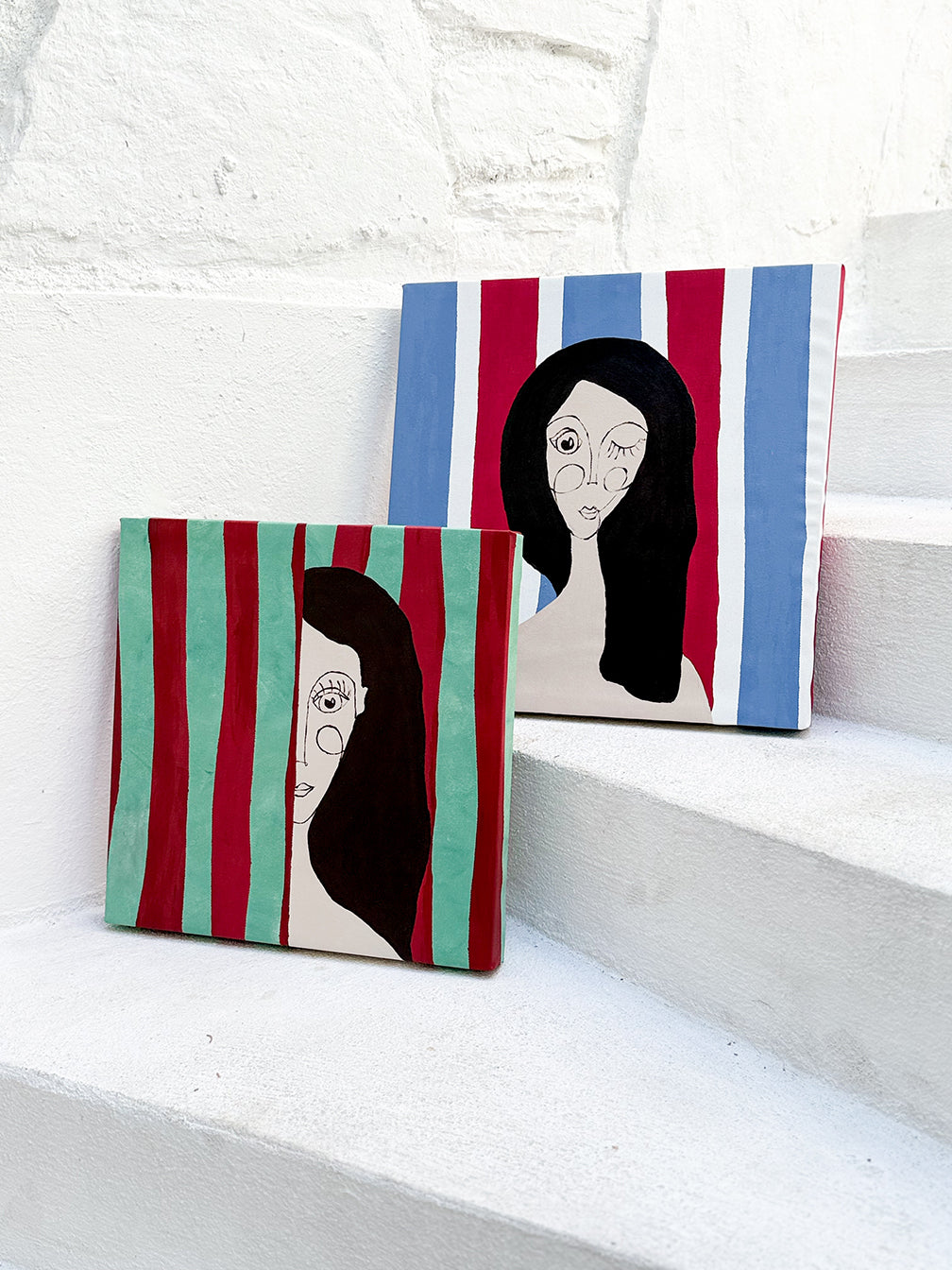 Kanvas Renkli Portre Serisi - 26