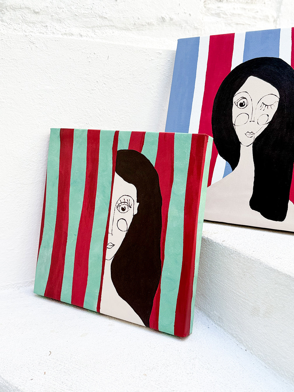 Kanvas Renkli Portre Serisi - 26