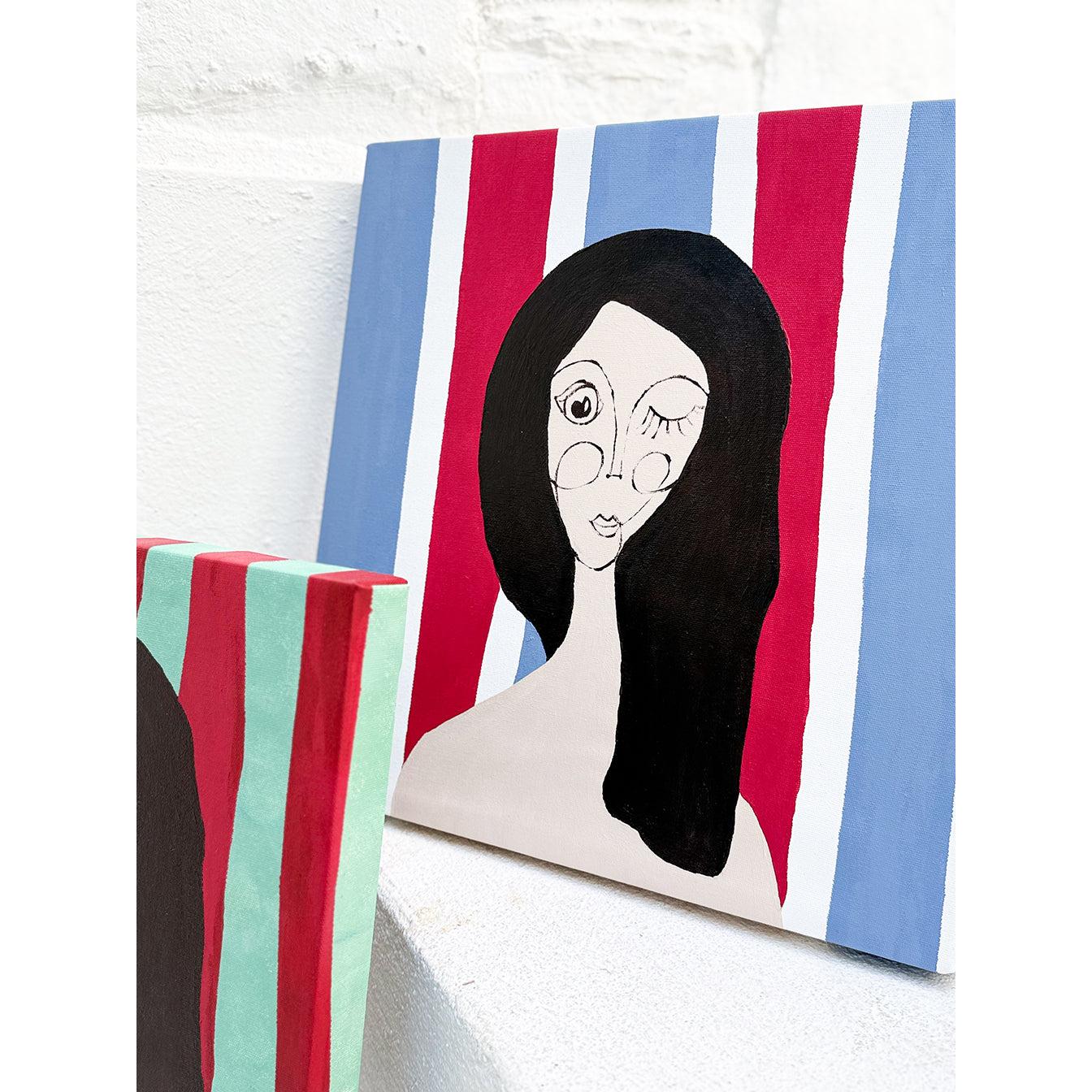 Kanvas Renkli Portre Serisi - 25