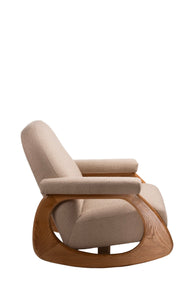 Liva Sallanan Koltuk-Berjer-NOW FURNITURE-Açık Yeşil-Meşe-NowShopFun