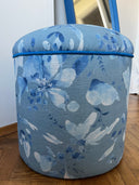 Blue Blossom, Doğal Dokulu Puf/ Yan Sehpa