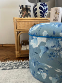 Blue Blossom, Doğal Dokulu Puf/ Yan Sehpa