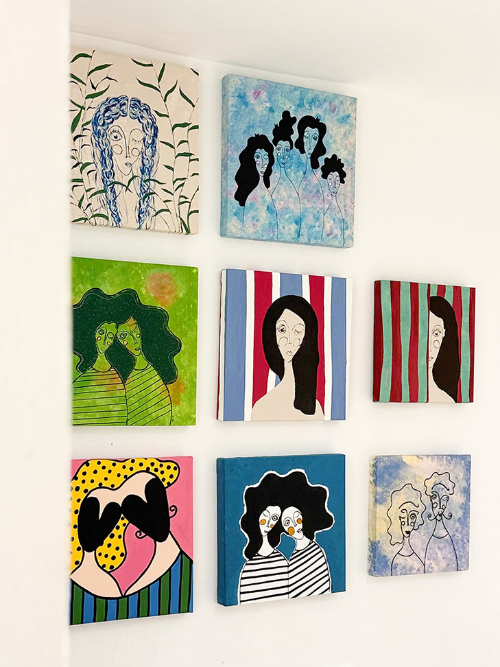 Kanvas Renkli Portre Serisi - 25