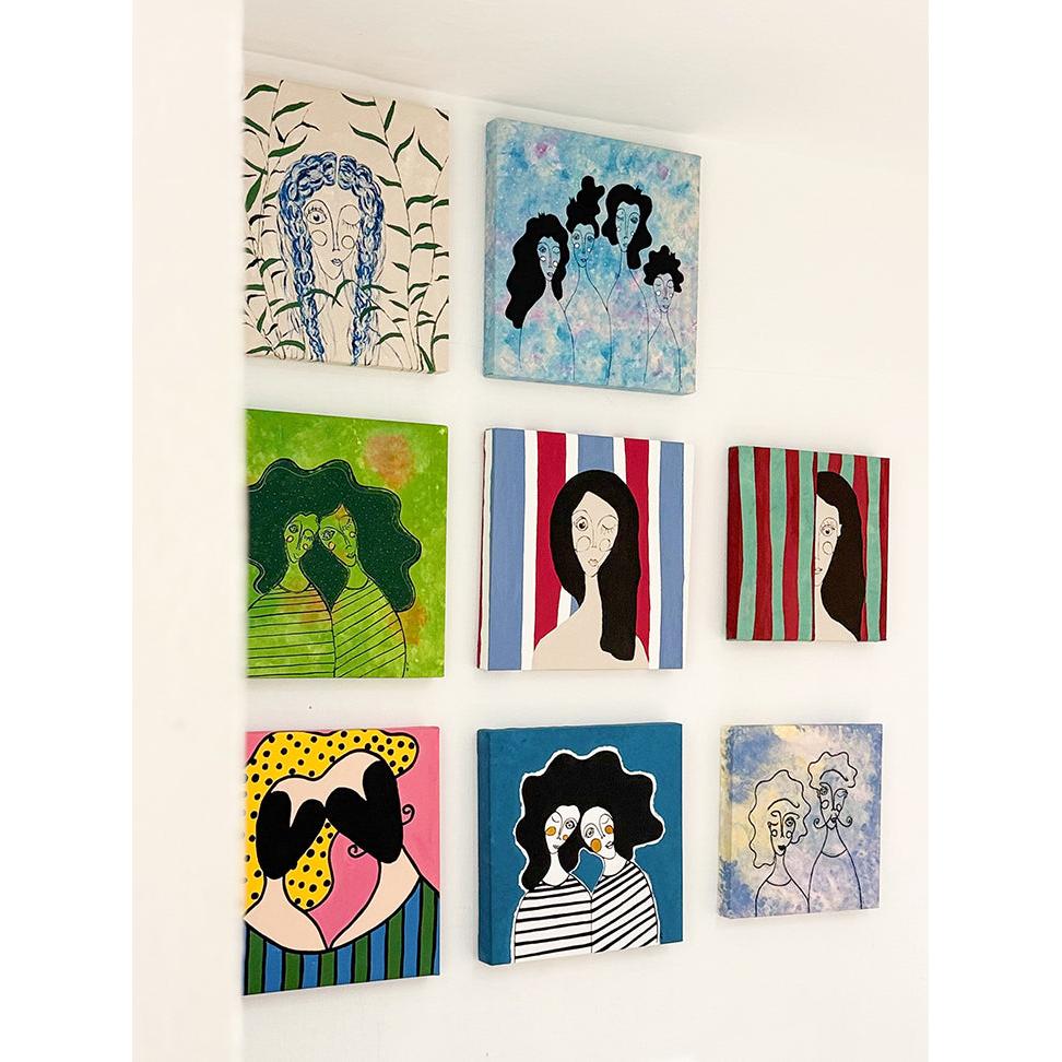 Kanvas Renkli Portre Serisi - 25