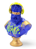 DJ Herkül Heykeli | Mavi Graffiti Pop Art Büst
