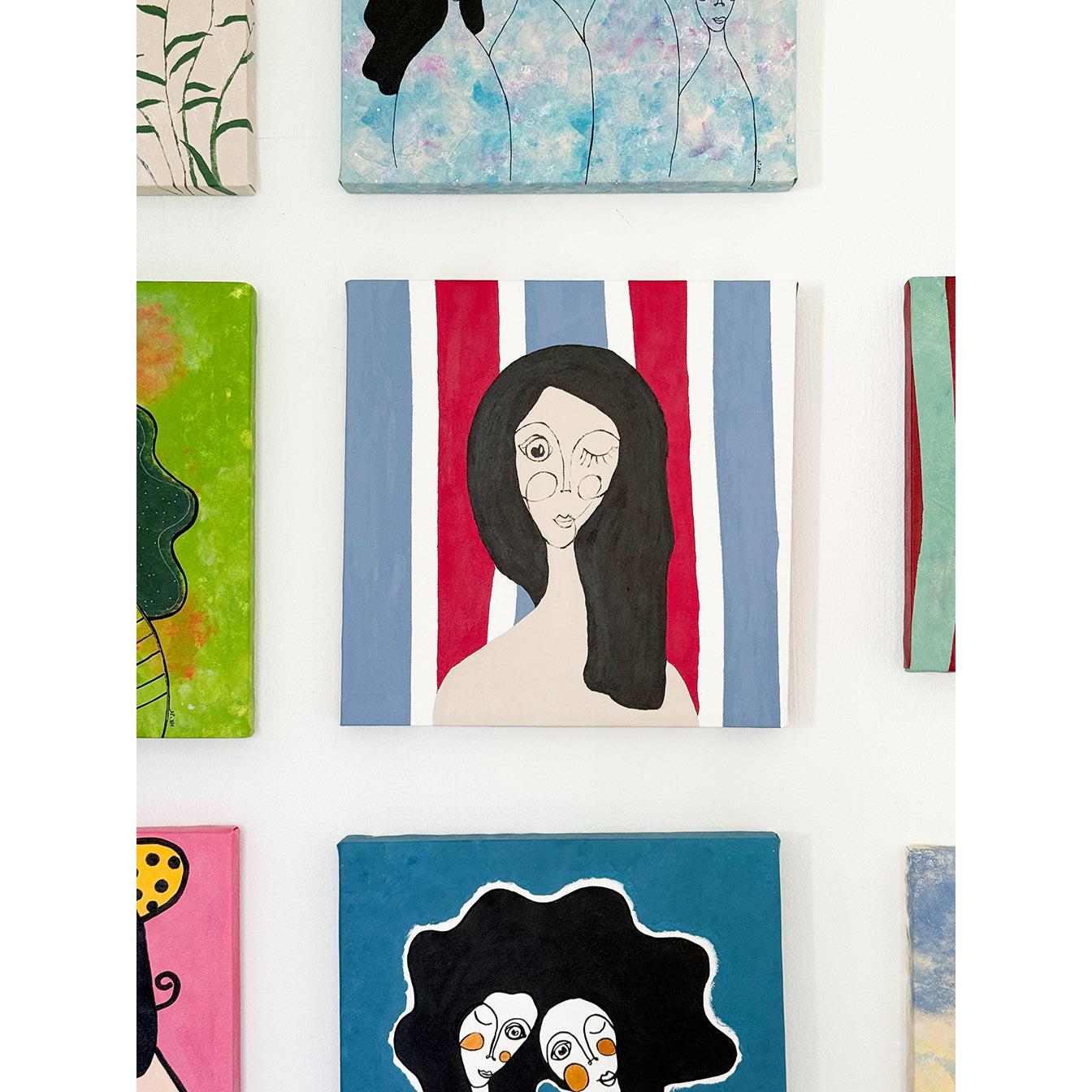 Kanvas Renkli Portre Serisi - 25