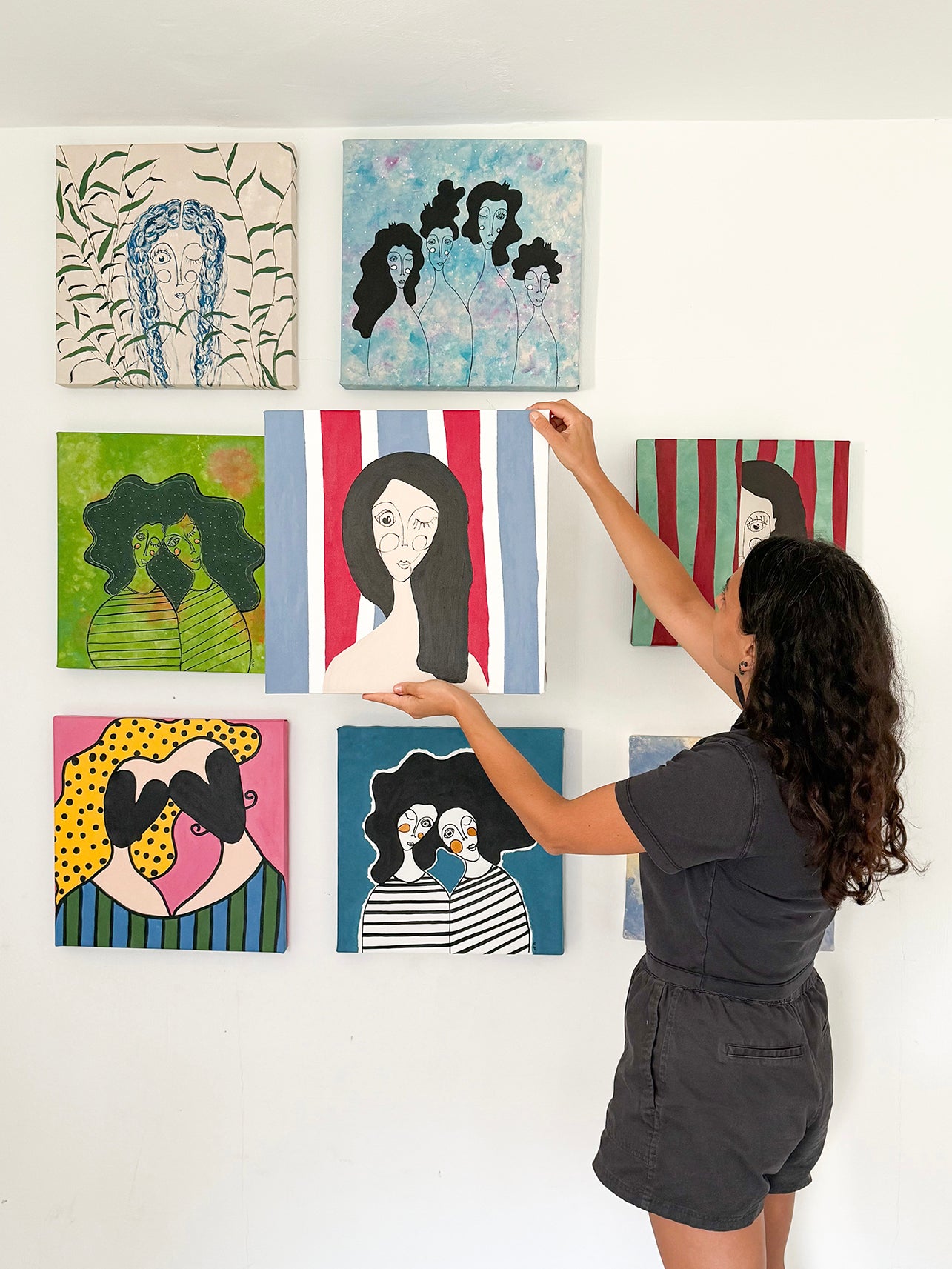 Kanvas Renkli Portre Serisi - 25