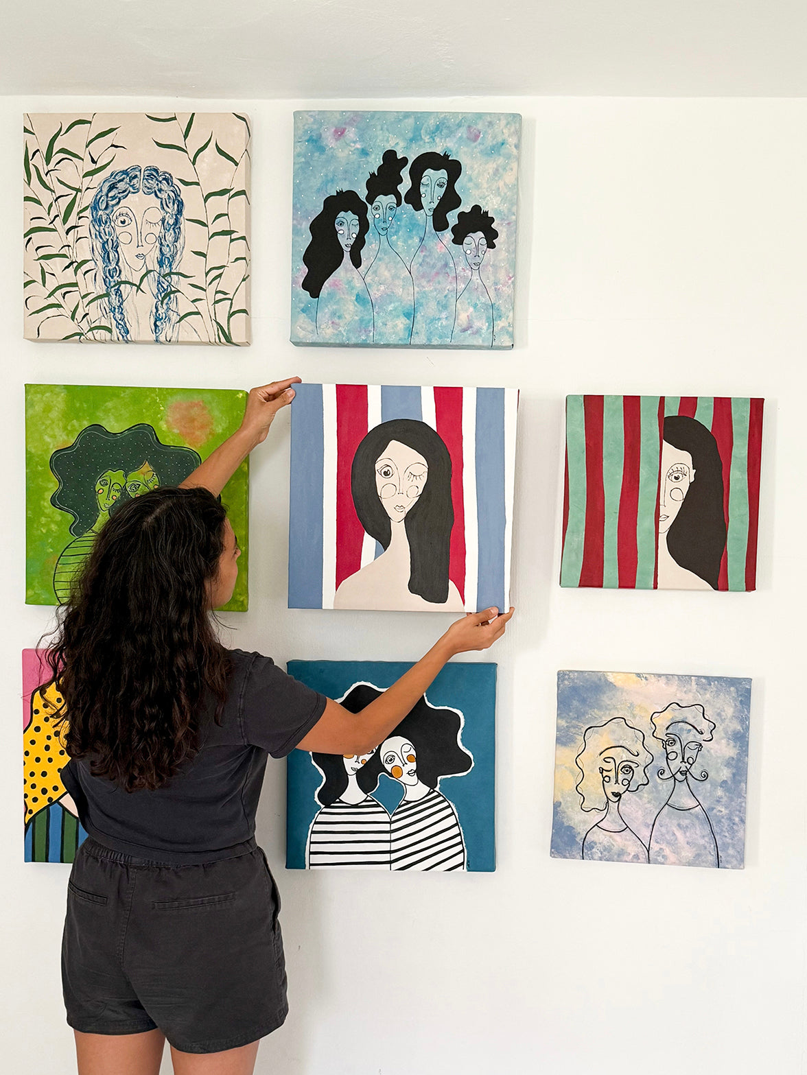 Kanvas Renkli Portre Serisi - 25