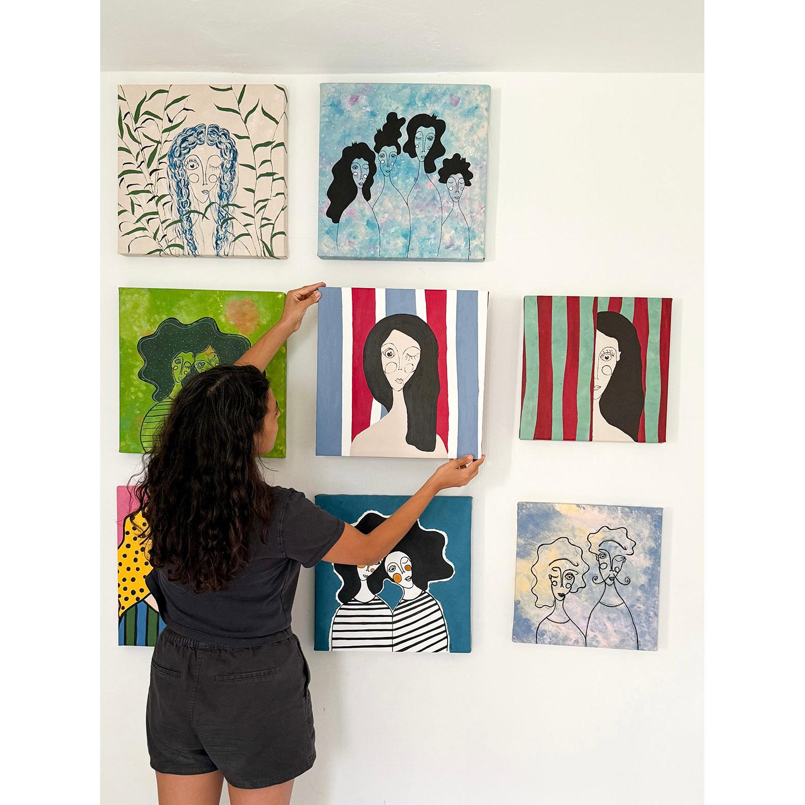 Kanvas Renkli Portre Serisi - 25