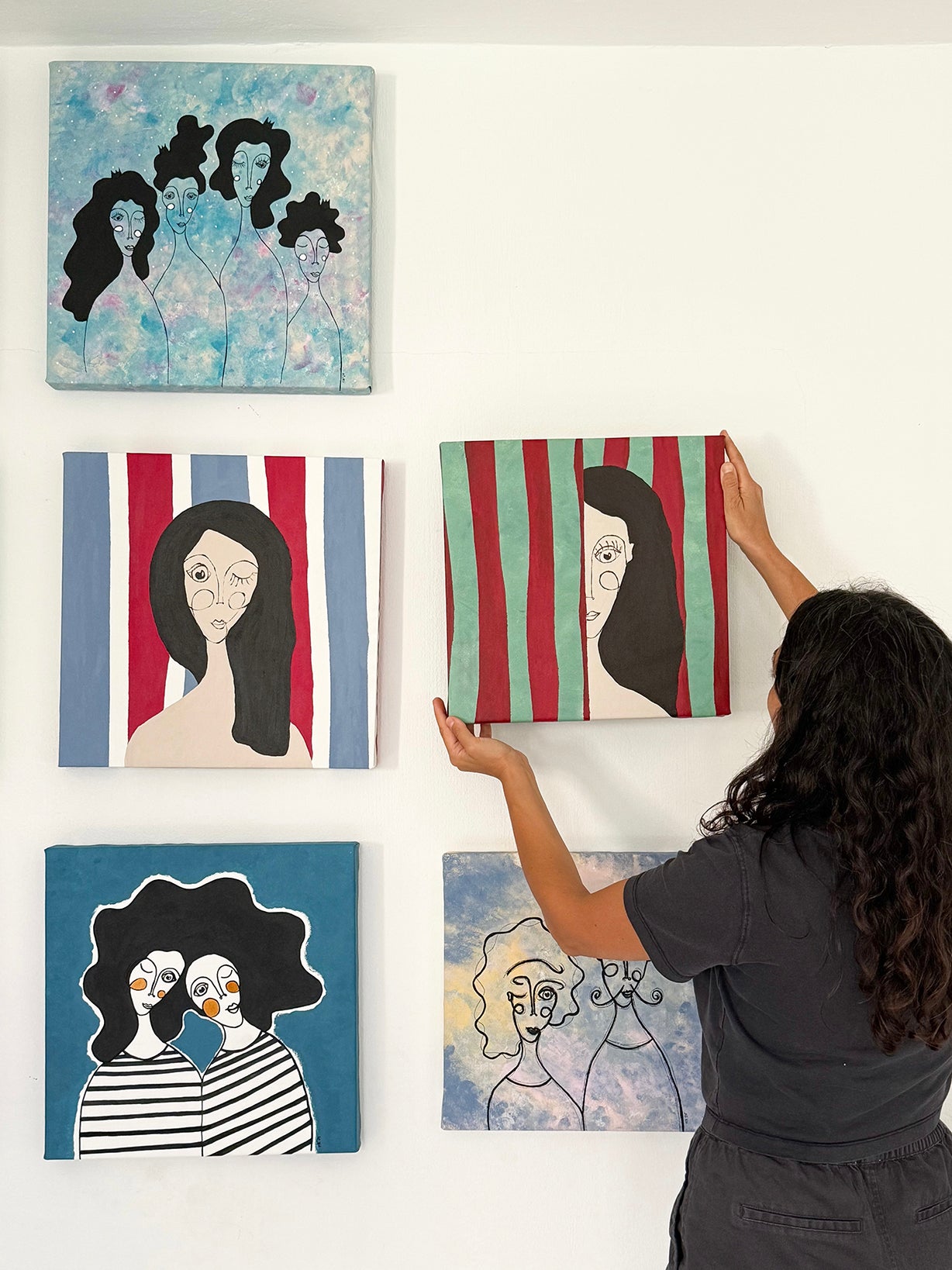 Kanvas Renkli Portre Serisi - 26