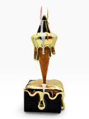 Melty Bag Heykeli | Gold Krom Dondurma Çanta Pop Art | Koleksiyon Figürü