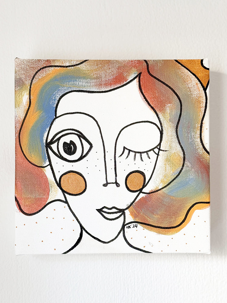 Kanvas Renkli Portre Serisi - 33