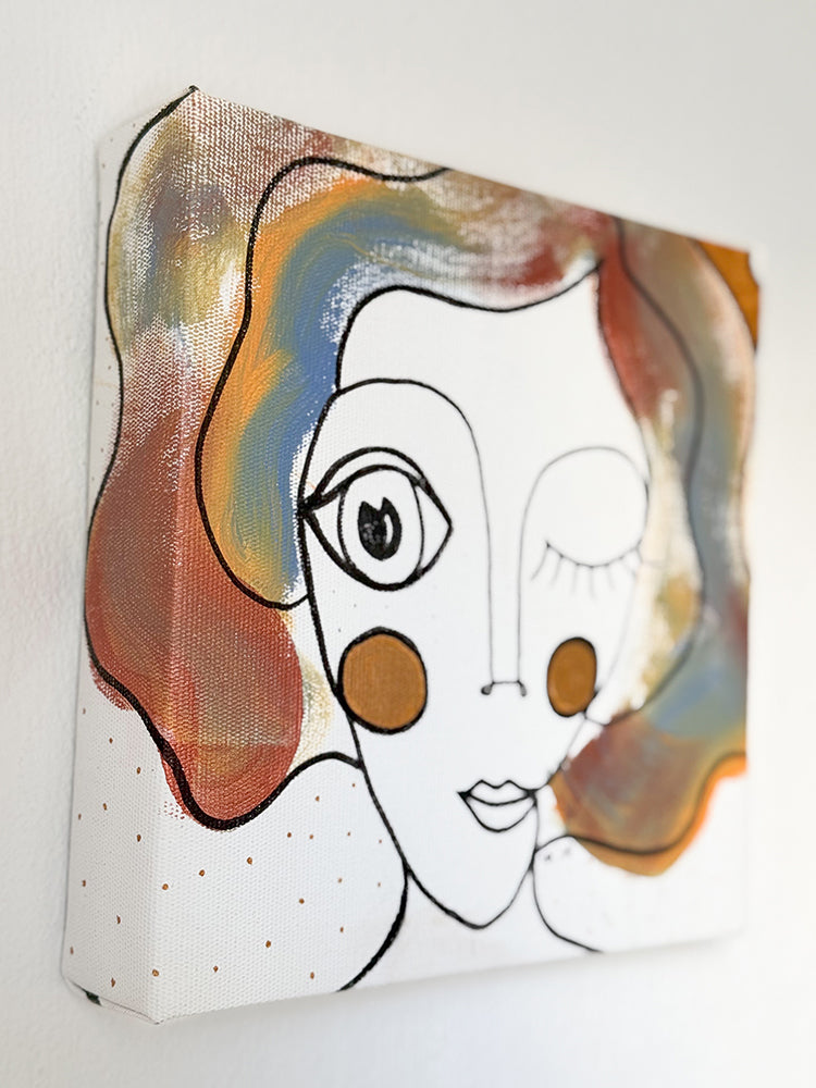 Kanvas Renkli Portre Serisi - 33