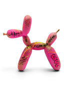 Pembe “Follow Your Dreams” Balon Köpek Heykeli