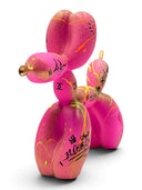 Pembe “Follow Your Dreams” Balon Köpek Heykeli