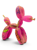 Pembe “Follow Your Dreams” Balon Köpek Heykeli
