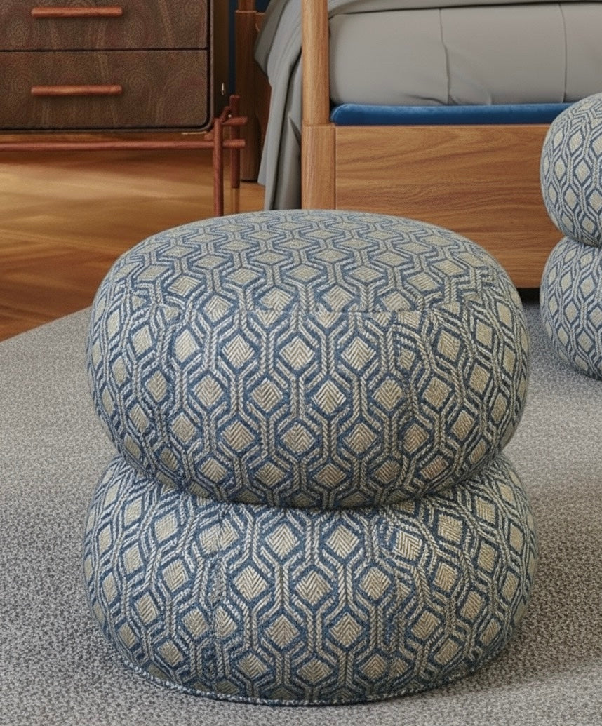 Ba'al Velvet Round Ottoman/Stool