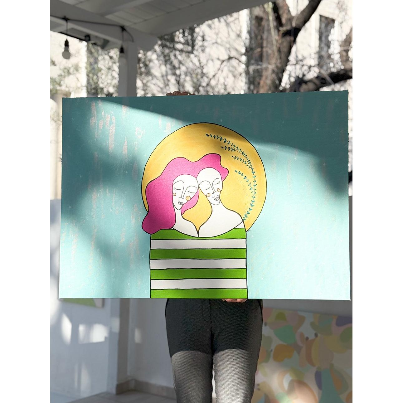 Kanvas Renkli Portre Serisi - 07