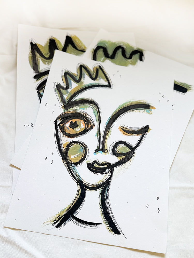 Resim Kağıdı Çizgisel Portre Serisi- 19