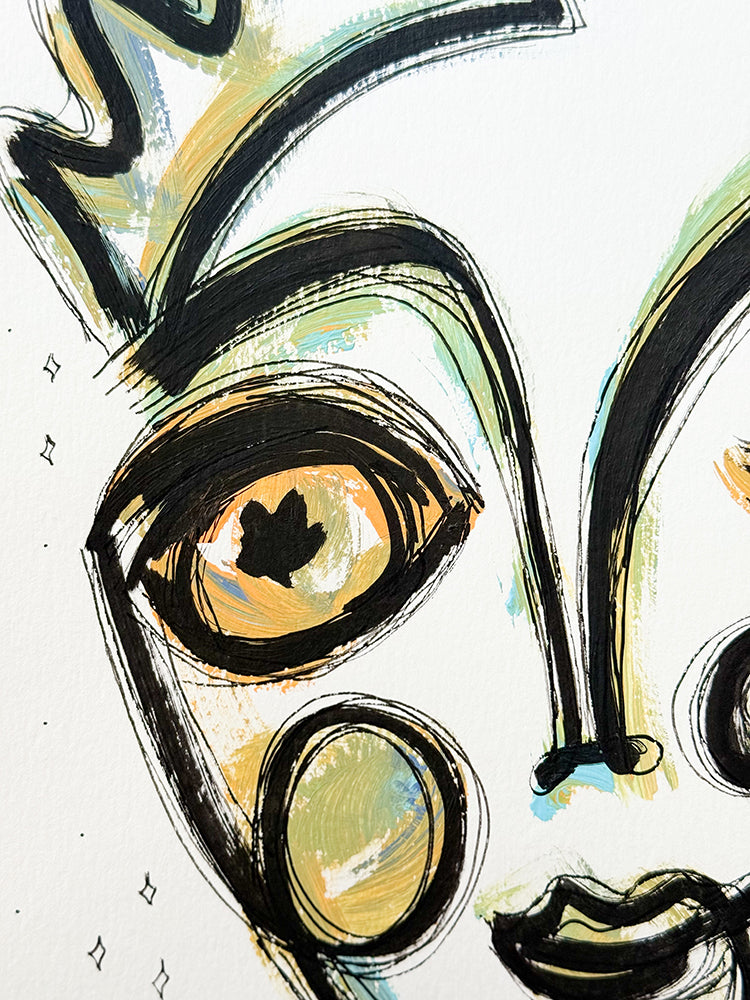 Resim Kağıdı Çizgisel Portre Serisi- 19