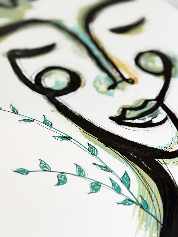 Painting Paper Linear Portrait Series – 16