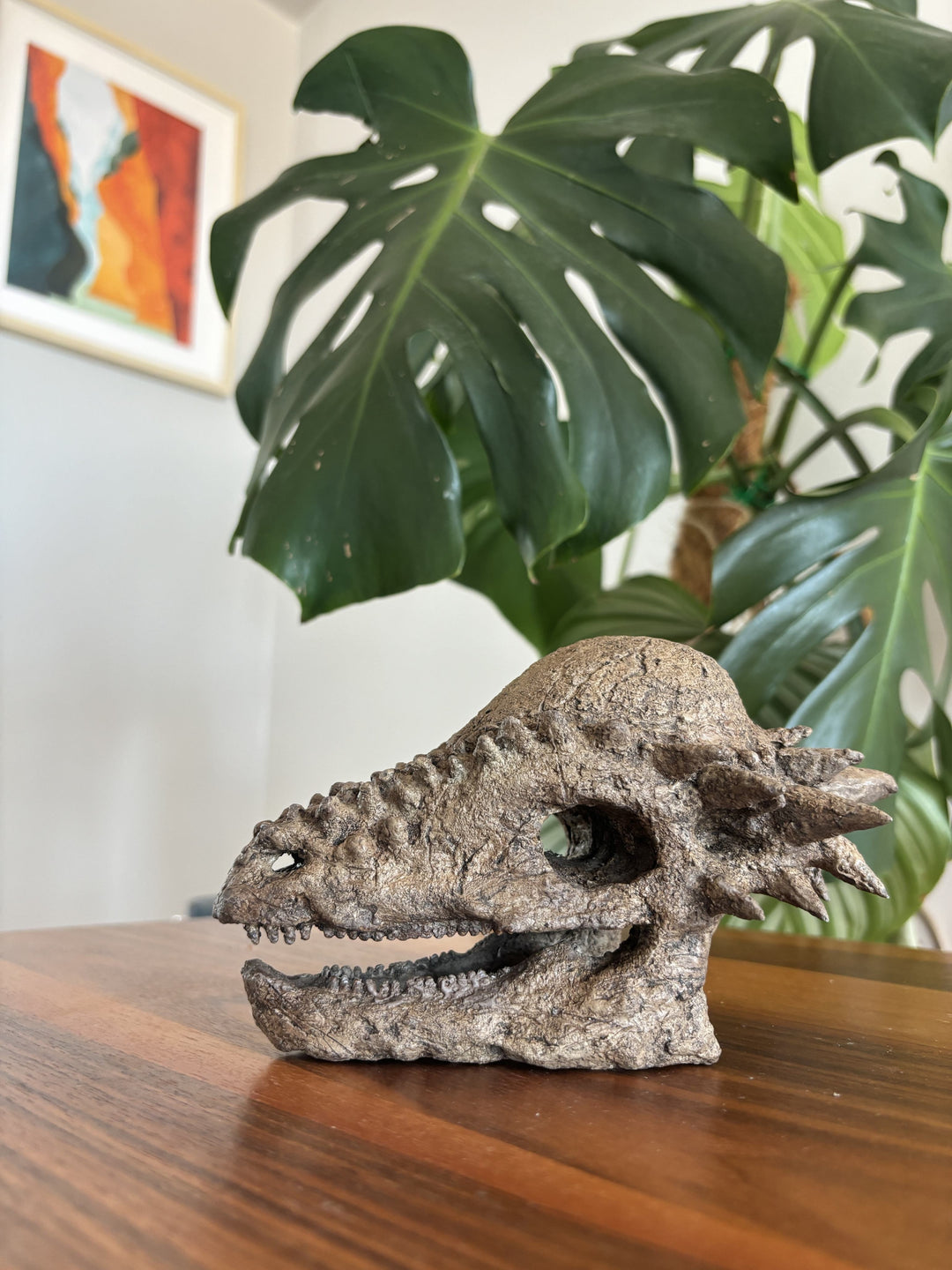 Pachycephalosaurus Mini Seramik Heykel