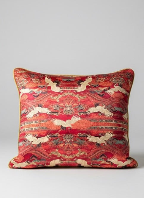 Core Parlak Kadife Desenli Kırlent Kılıfı