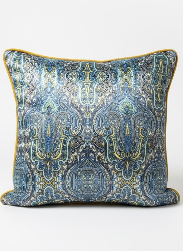 Core Parlak Kadife Desenli Kırlent Kılıfı