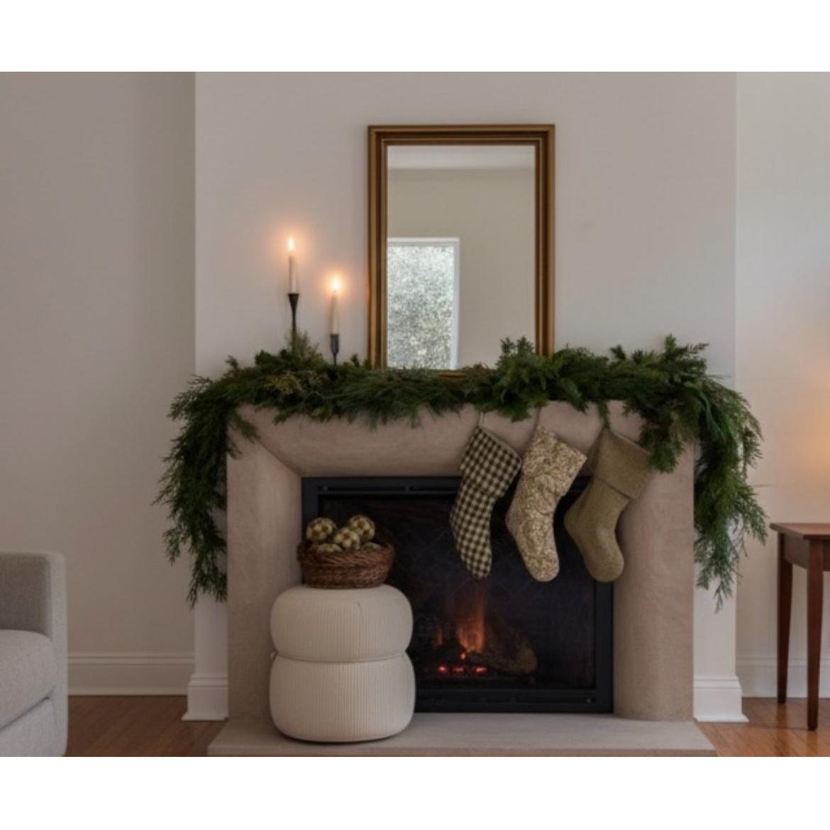 Ba'al Kadife Yuvarlak Puf/Tabure