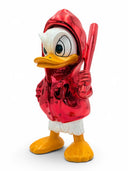 Donald Duck Heykeli | Kırmızı Krom Pop Art Tasarım