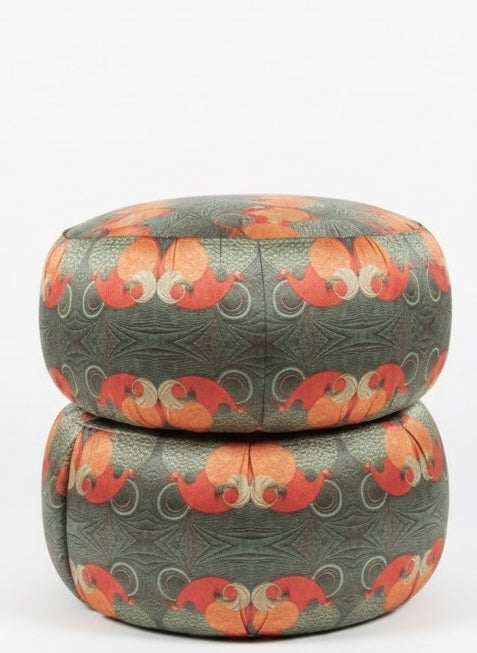 Core Parlak Kadife Puf / Yan Sehpa