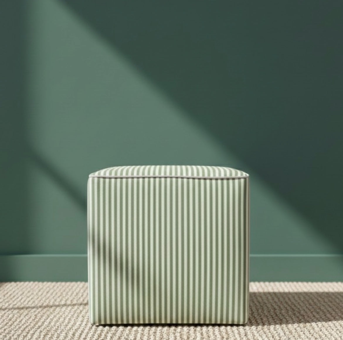 Stripe, %100 Pamuk Kare Puf/Yan Sehpa