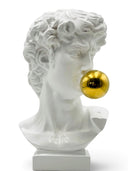 Michelangelo David Heykeli | Altın Krom Balon Detaylı Pop Art | Koleksiyon Figürü