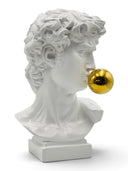 Michelangelo David Heykeli | Altın Krom Balon Detaylı Pop Art | Koleksiyon Figürü