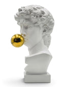 Michelangelo David Heykeli | Altın Krom Balon Detaylı Pop Art | Koleksiyon Figürü