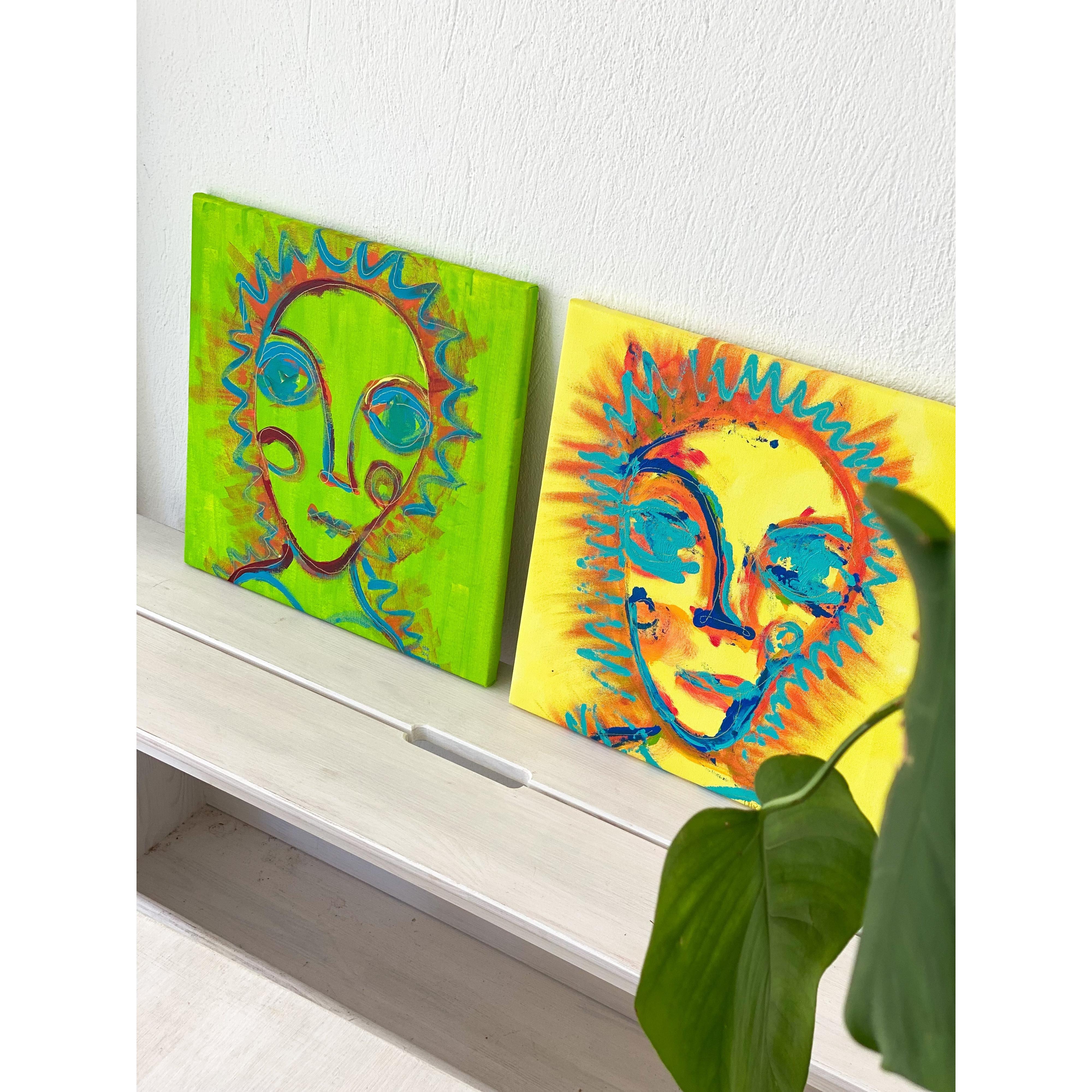 Kanvas Renkli Portre Serisi - 20