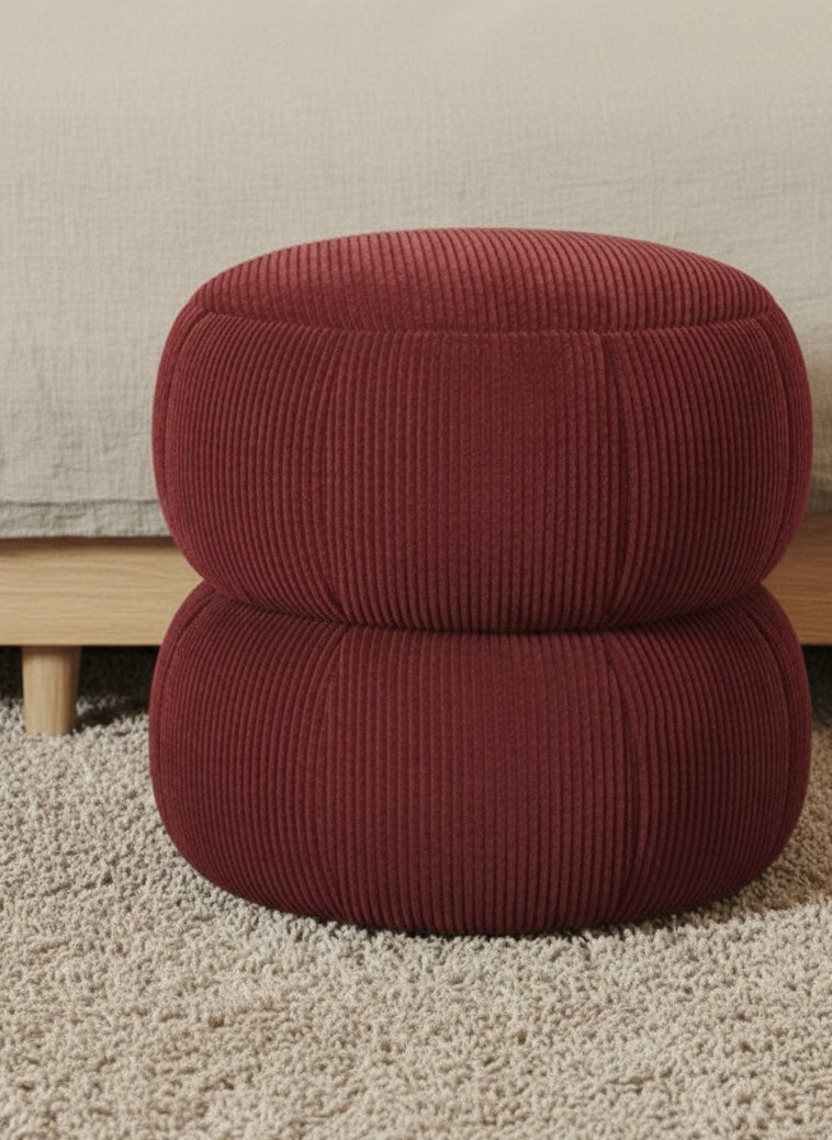 Ba'al Velvet Round Ottoman/Stool