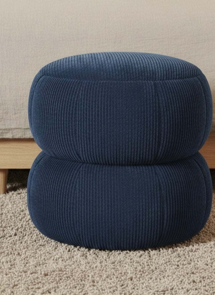 Ba'al Velvet Round Ottoman/Stool