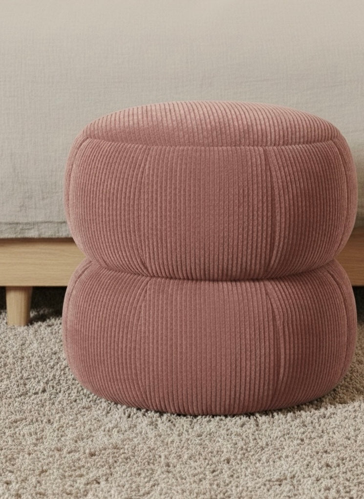 Ba'al Velvet Round Ottoman/Stool