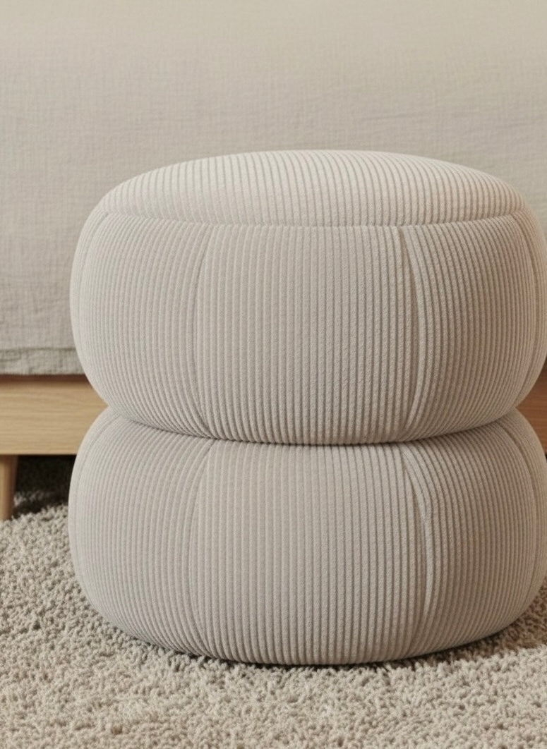 Ba'al Velvet Round Ottoman/Stool