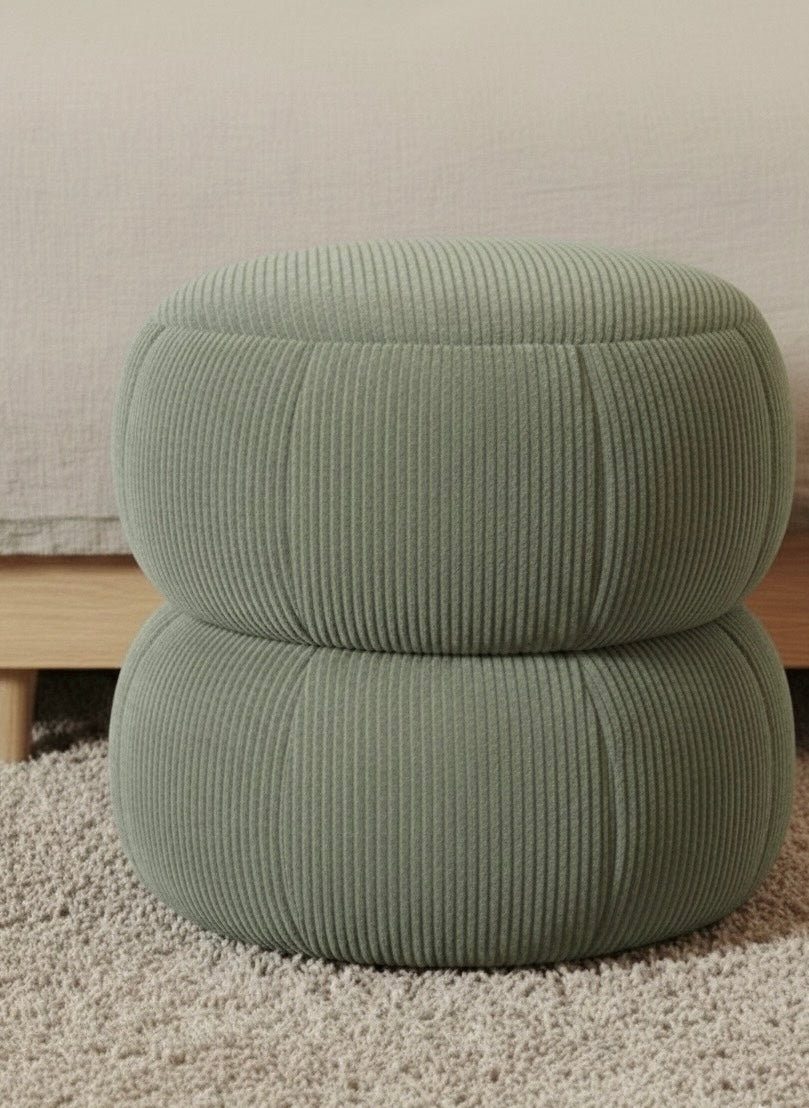 Ba'al Velvet Round Ottoman/Stool