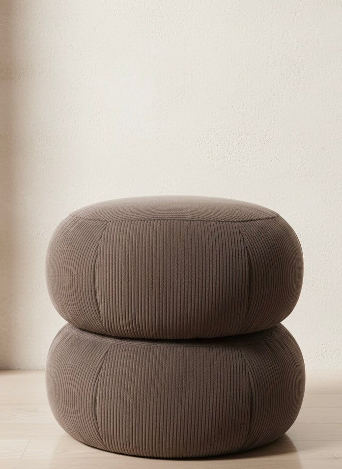 Ba'al Velvet Round Ottoman/Stool
