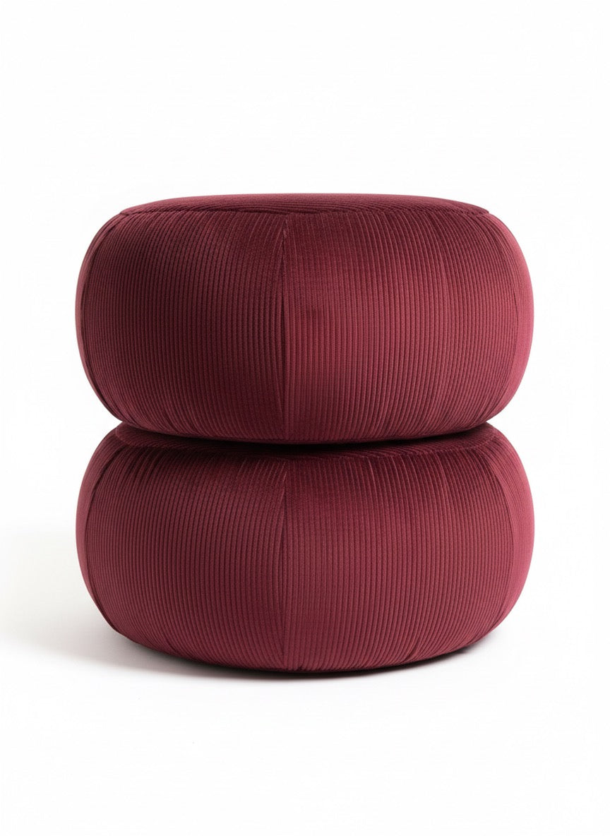 Ba'al Velvet Round Ottoman/Stool